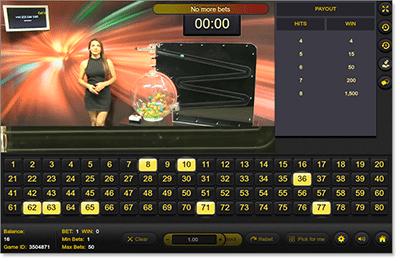 stations casinos online keno board