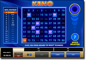 Play Keno at Guts Casino