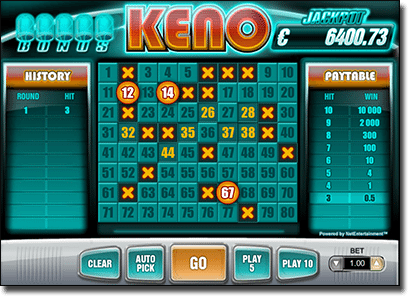 Keno online for real money in AUD