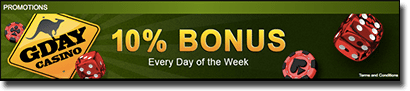 G'Day Casino keno bonuses for Australians