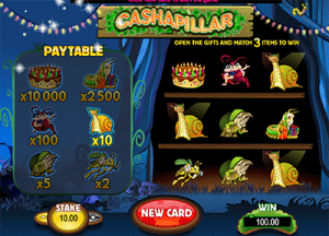 Cashapillar online scratchies by Microgaming