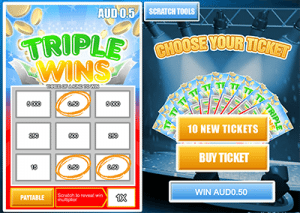 Triple Wins online scratchies